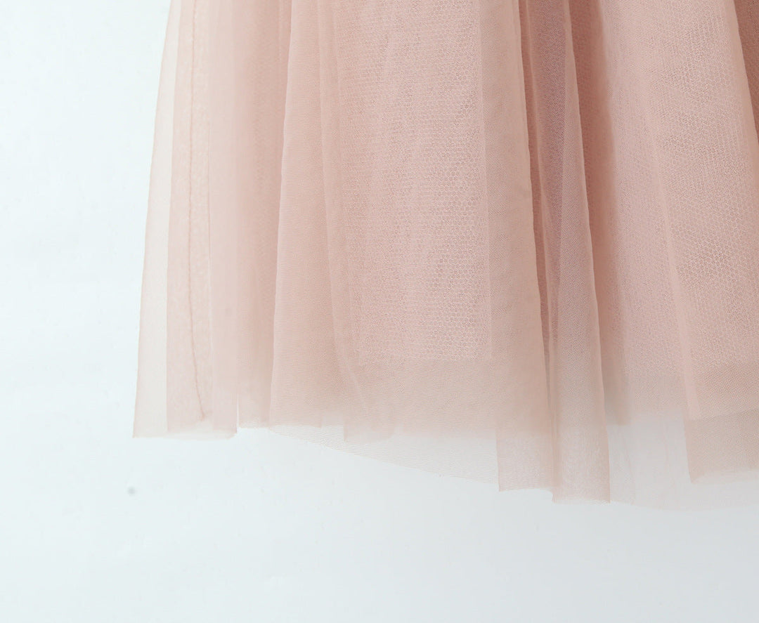 Ballerina mini dress with tulle design in A-line cut - Alicia