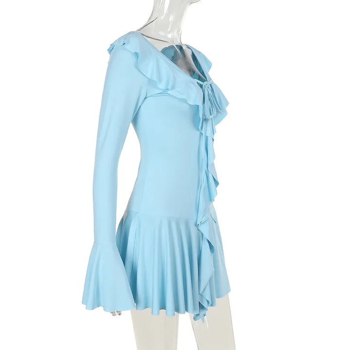 Mini Dress with Ruffle and Bell Sleeves - Philly