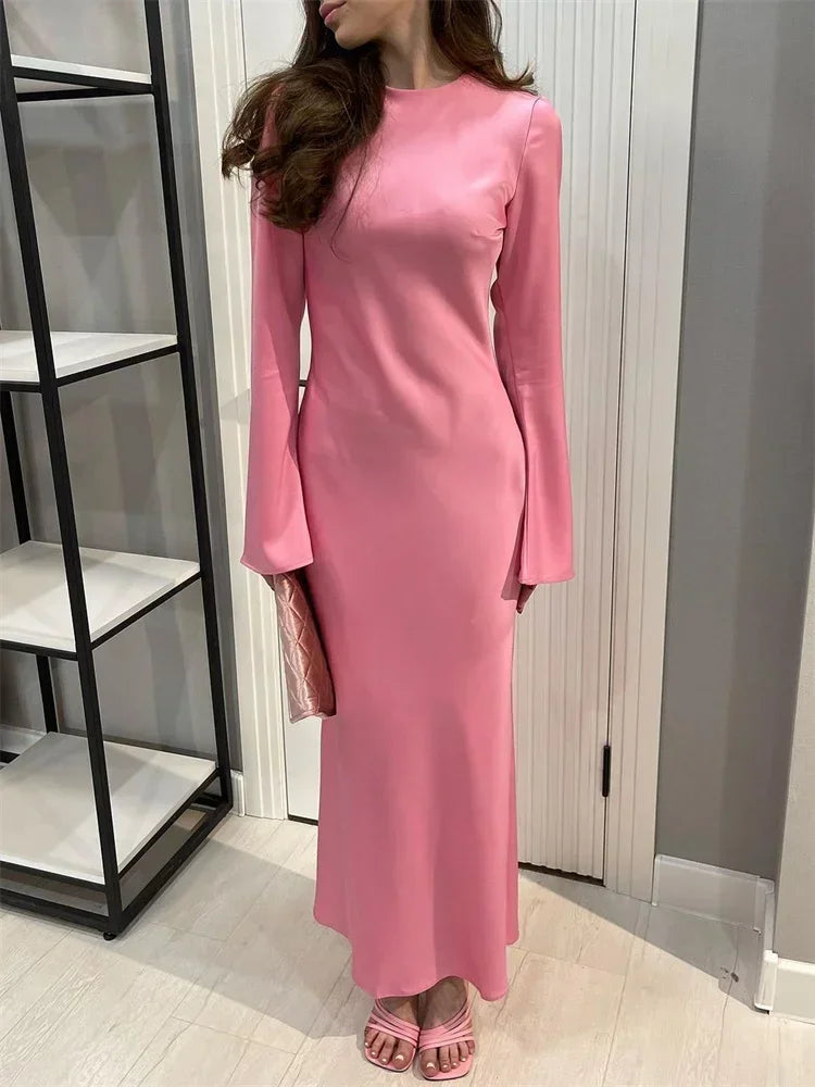 Satin maxi dress - Dekel