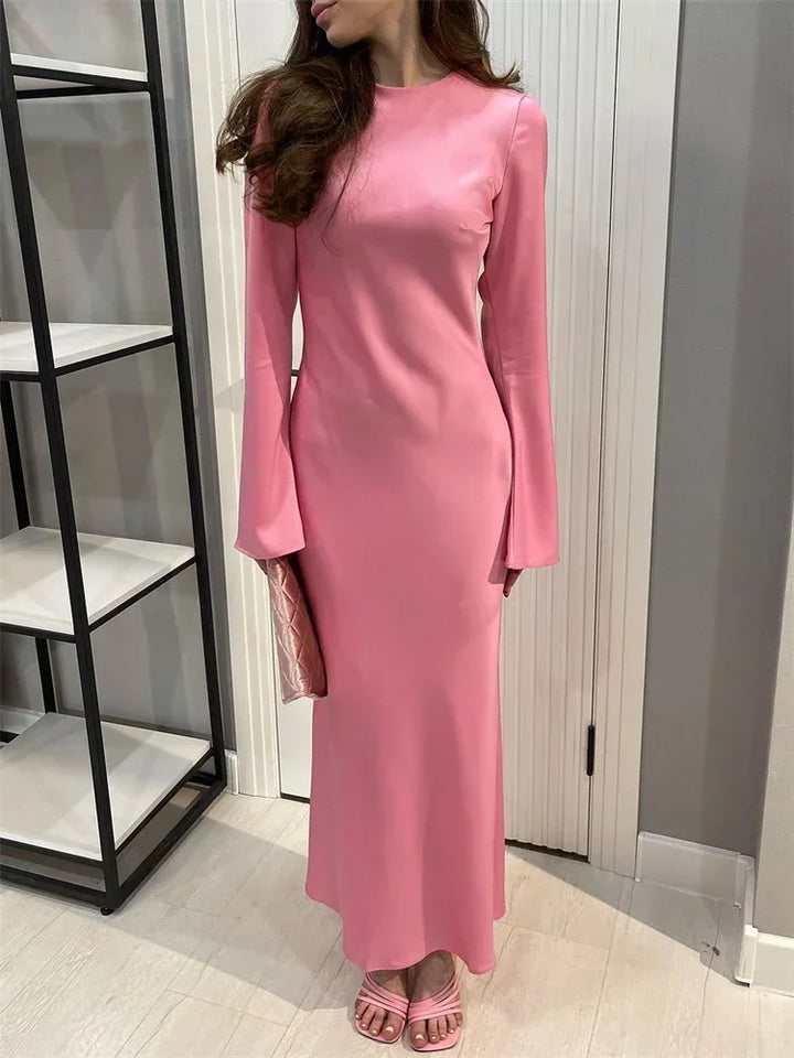 Satin maxi dress - Dekel