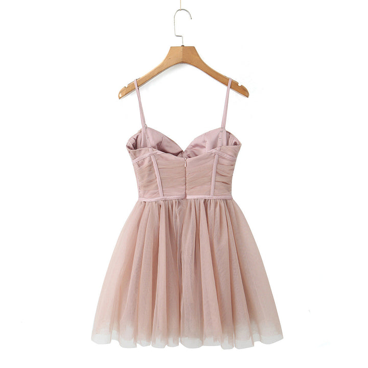 Ballerina mini dress with tulle design in A-line cut - Alicia