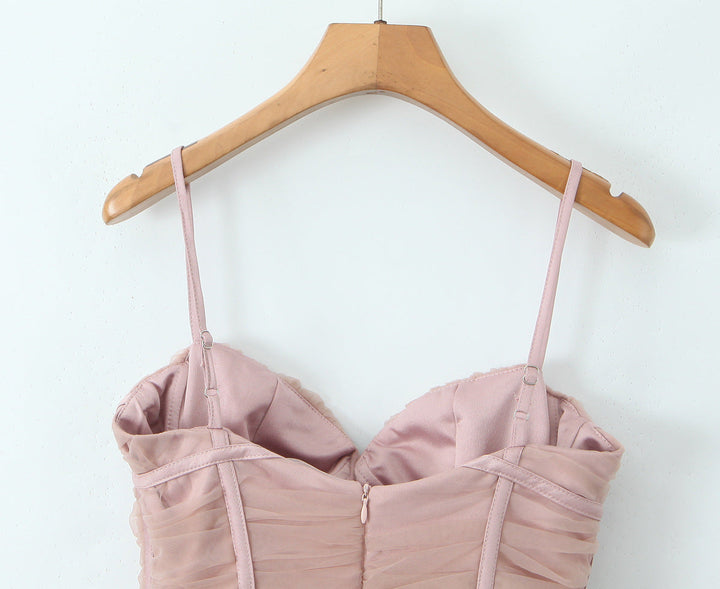 Ballerina mini dress with tulle design in A-line cut - Alicia