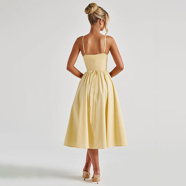 Midi Dress with A-Line and Classic Design - Nataly