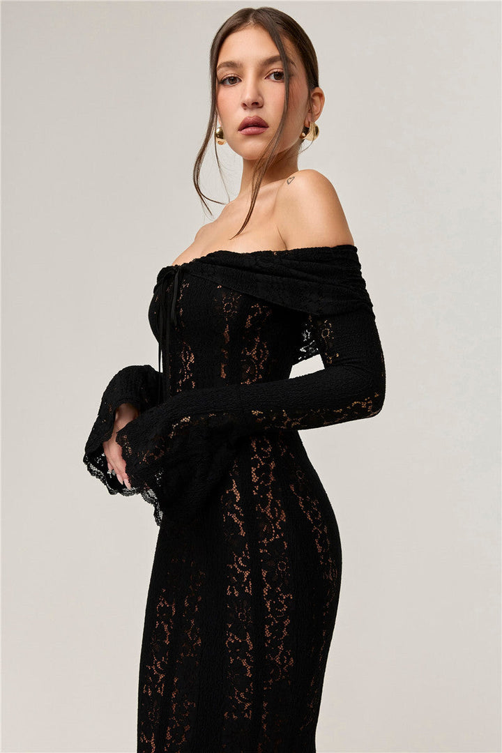 Off-shoulder lace maxi dress - Jane