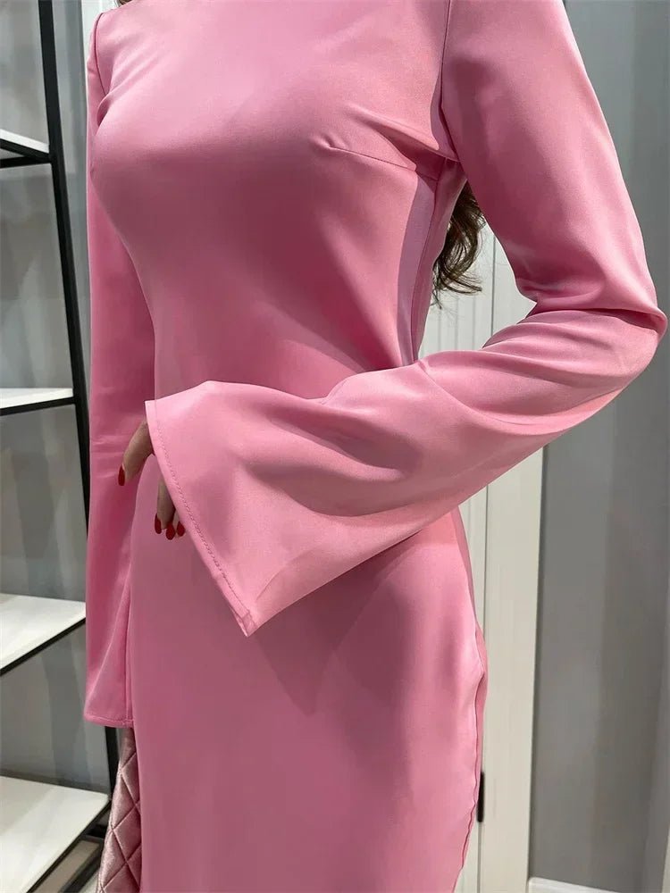 Satin maxi dress - Dekel