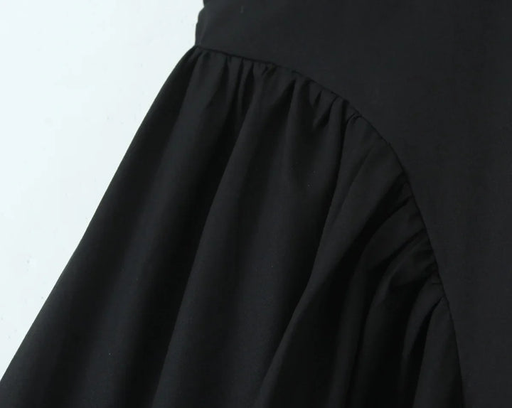 Midi A-line Dress with Neck Tie and Open Back - Makenna