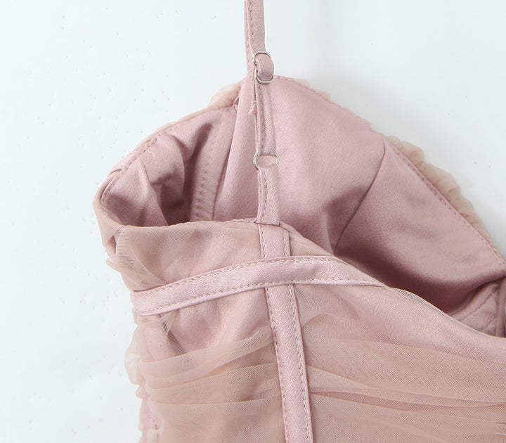 Ballerina mini dress with tulle design in A-line cut - Alicia