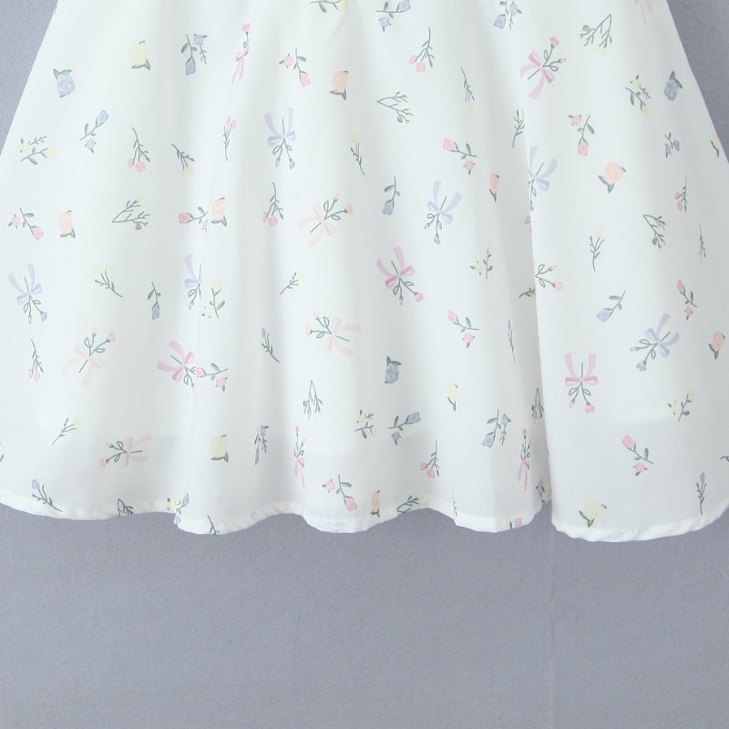A-line mini dress with button decoration and chest tie - Marom
