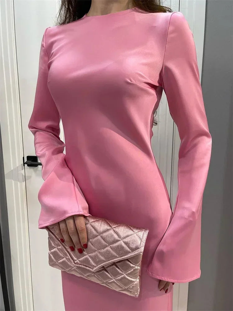 Satin maxi dress - Dekel