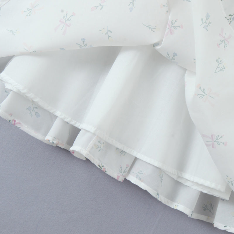 A-line mini dress with button decoration and chest tie - Marom