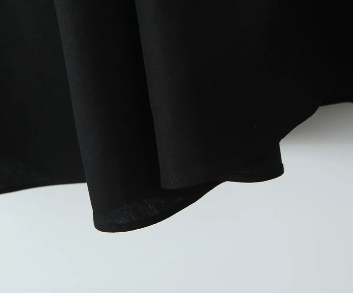 Midi A-line Dress with Neck Tie and Open Back - Makenna