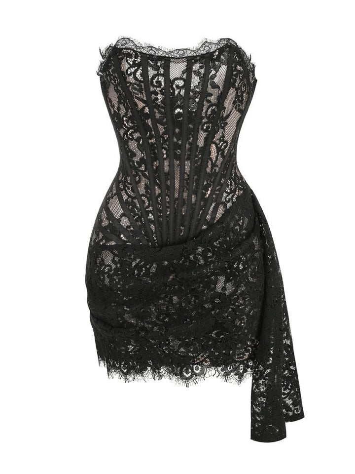 Strapless Lace Mini Dress - Orina