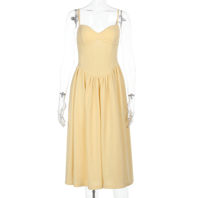 Midi Dress with A-Line and Classic Design - Nataly