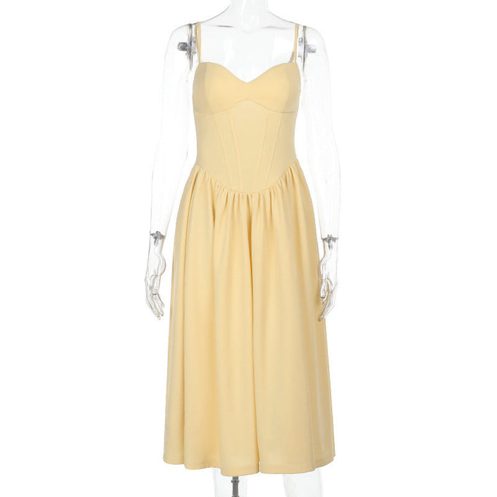 Midi Dress with A-Line and Classic Design - Nataly