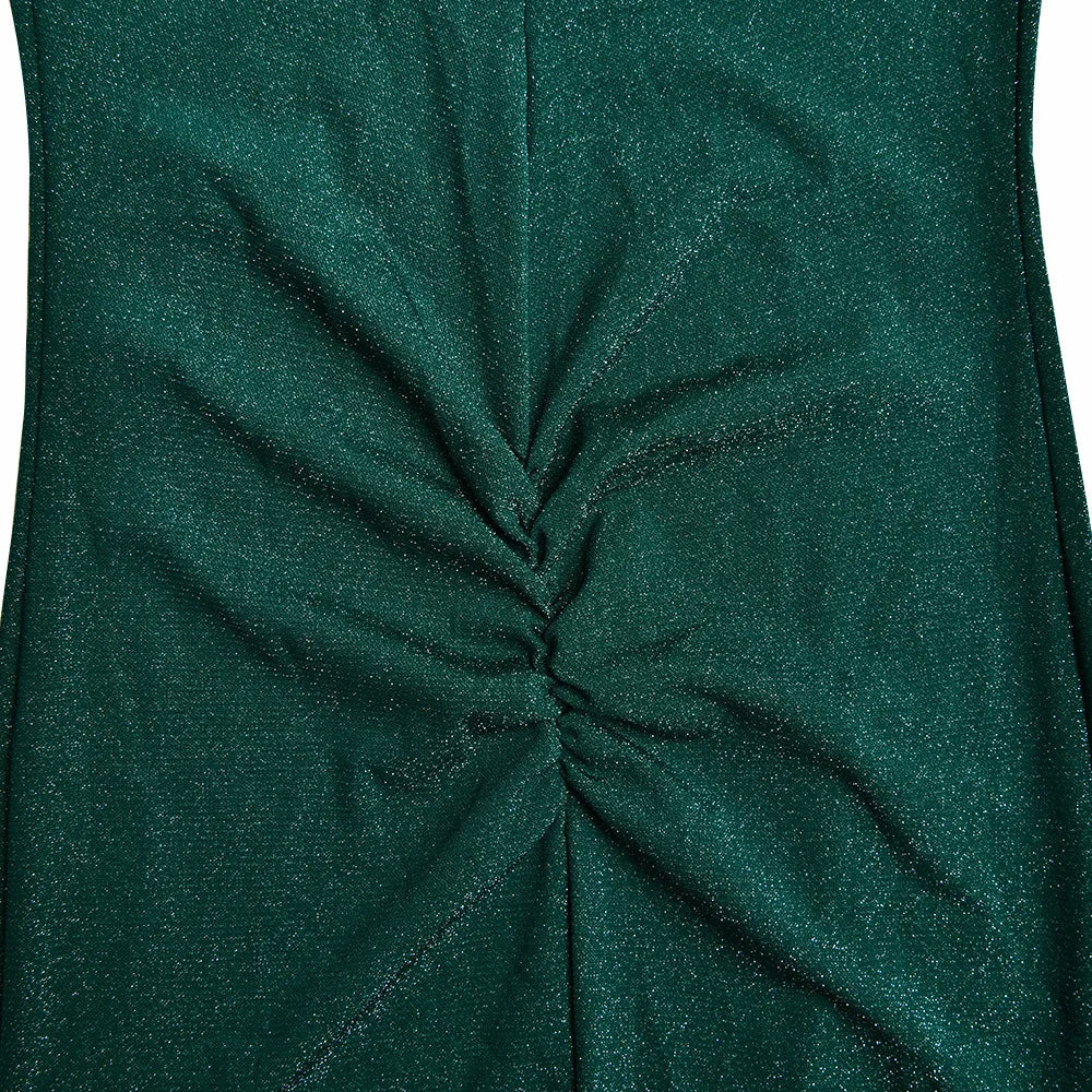 Fitted Midi Sequin Dress with Open Back - Rosemary