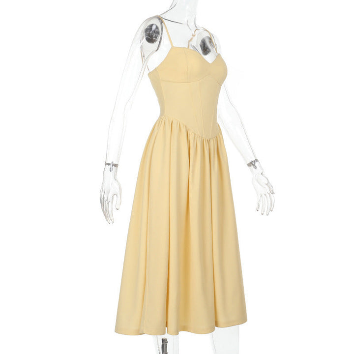 Midi Dress with A-Line and Classic Design - Nataly