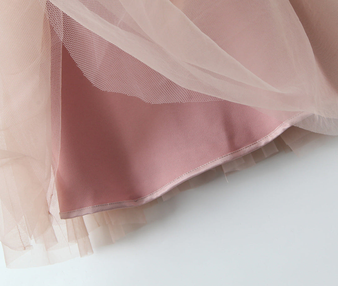 Ballerina mini dress with tulle design in A-line cut - Alicia