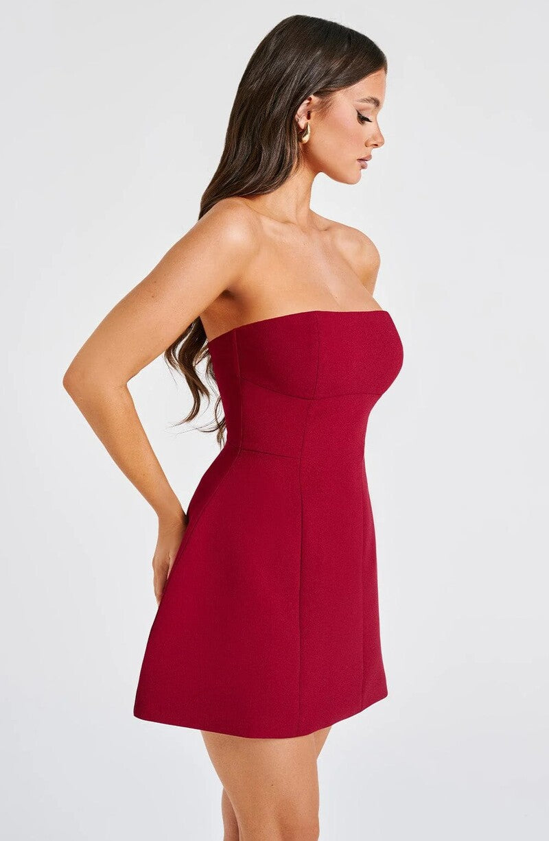 A-Line Strapless Mini Dress - Lola