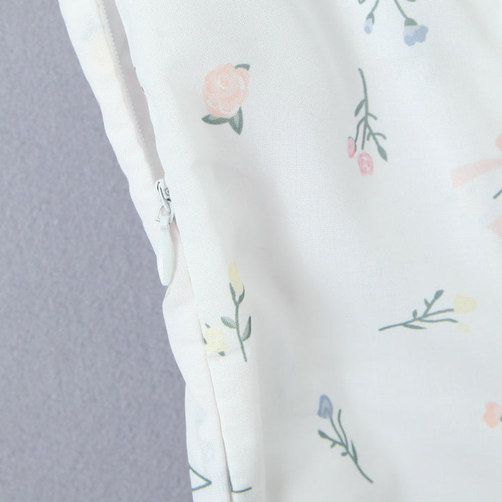 A-line mini dress with button decoration and chest tie - Marom