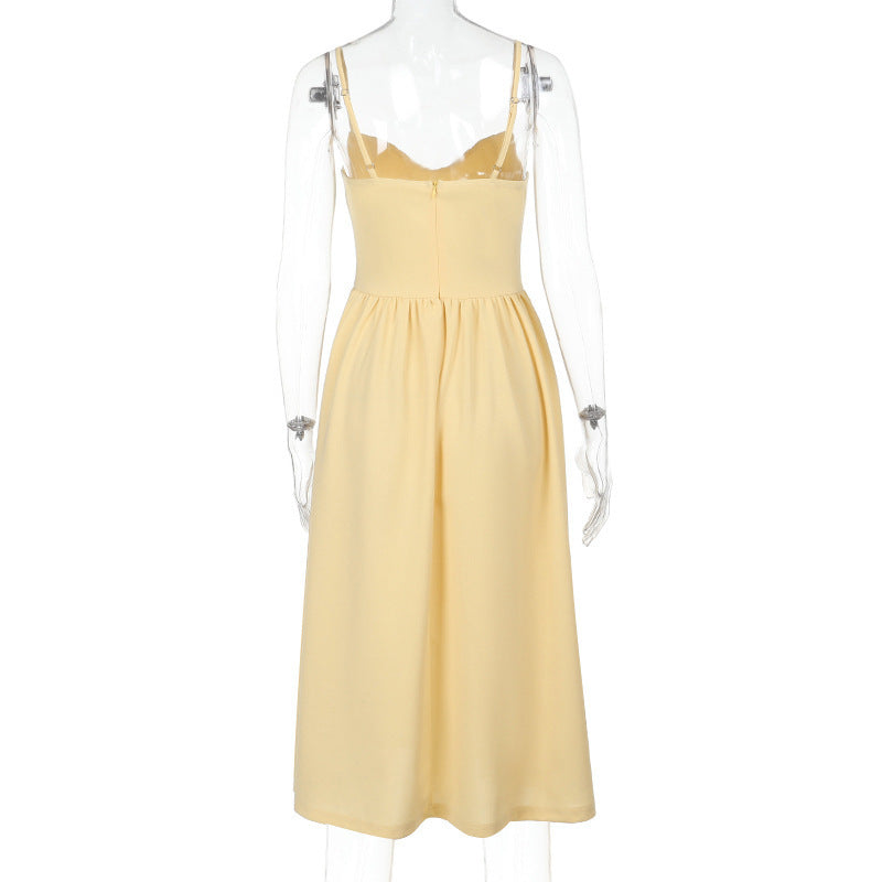 Midi Dress with A-Line and Classic Design - Nataly