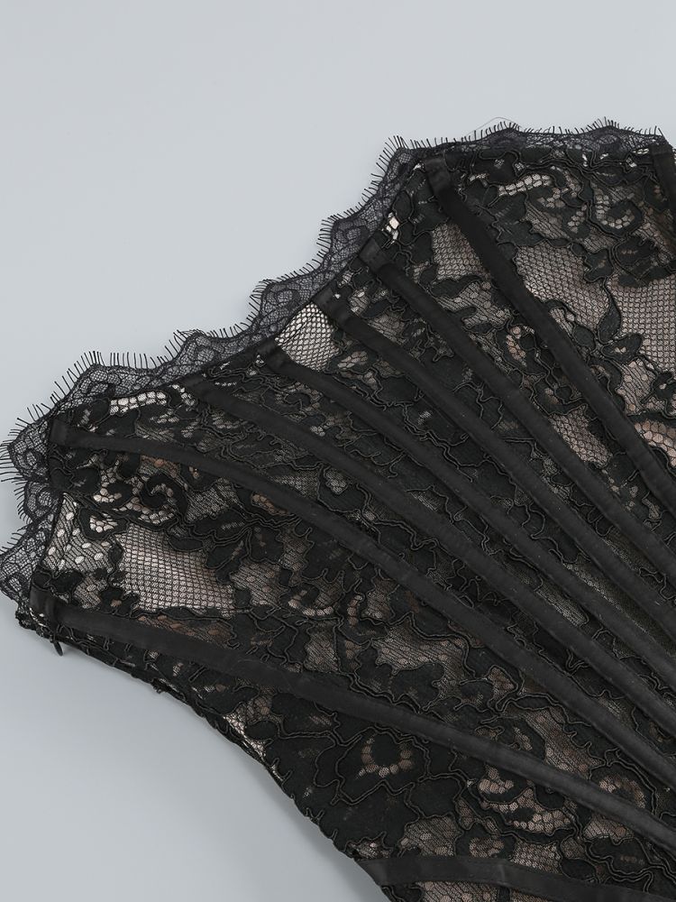 Strapless Lace Mini Dress - Orina