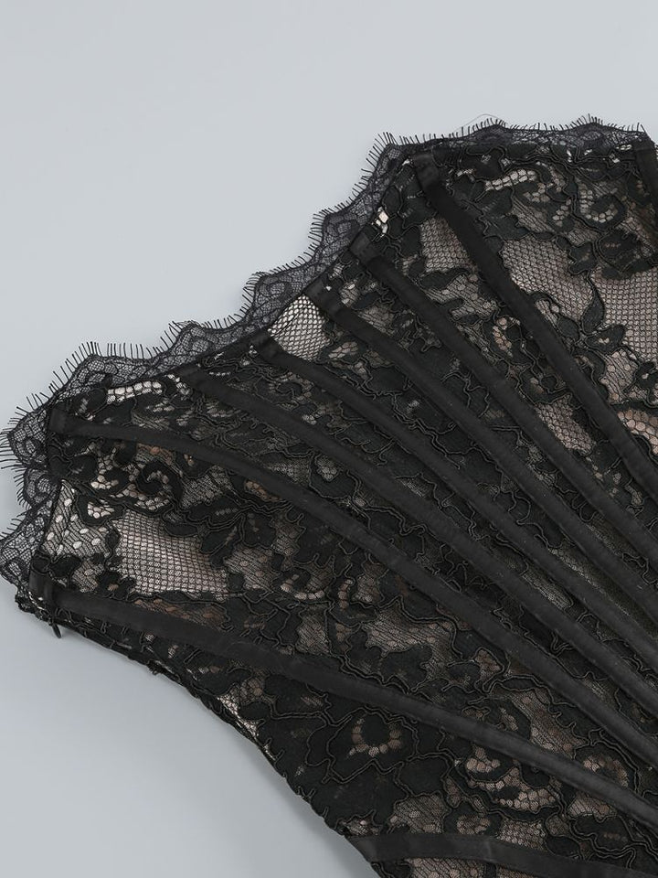 Strapless Lace Mini Dress - Orina