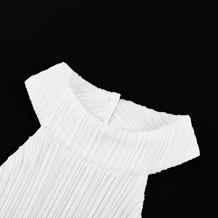 Two-Piece Crepe Suit with Long Pants and Shirt - Milan