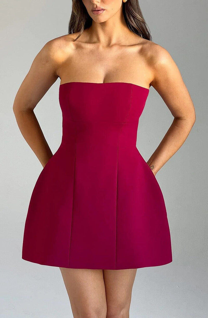 A-Line Strapless Mini Dress - Lola