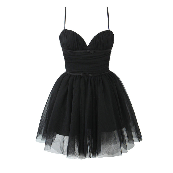 Ballerina mini dress with tulle design in A-line cut - Alicia