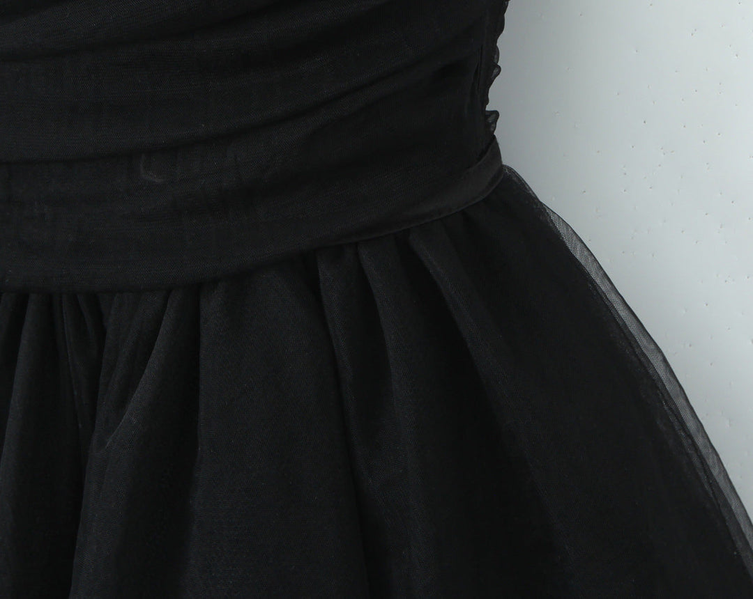 Ballerina mini dress with tulle design in A-line cut - Alicia