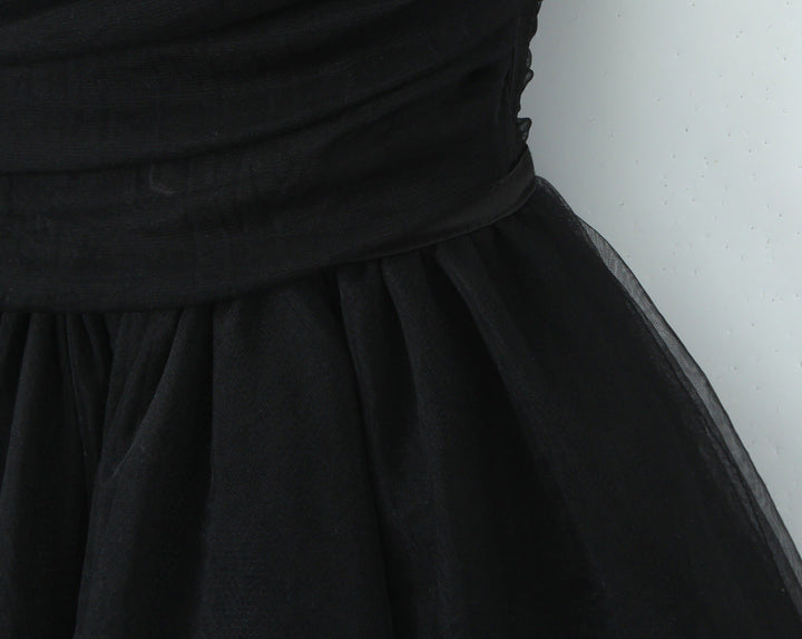 Ballerina mini dress with tulle design in A-line cut - Alicia