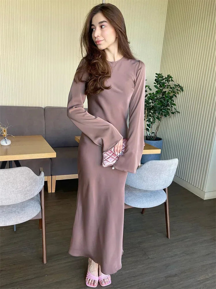 Satin maxi dress - Dekel