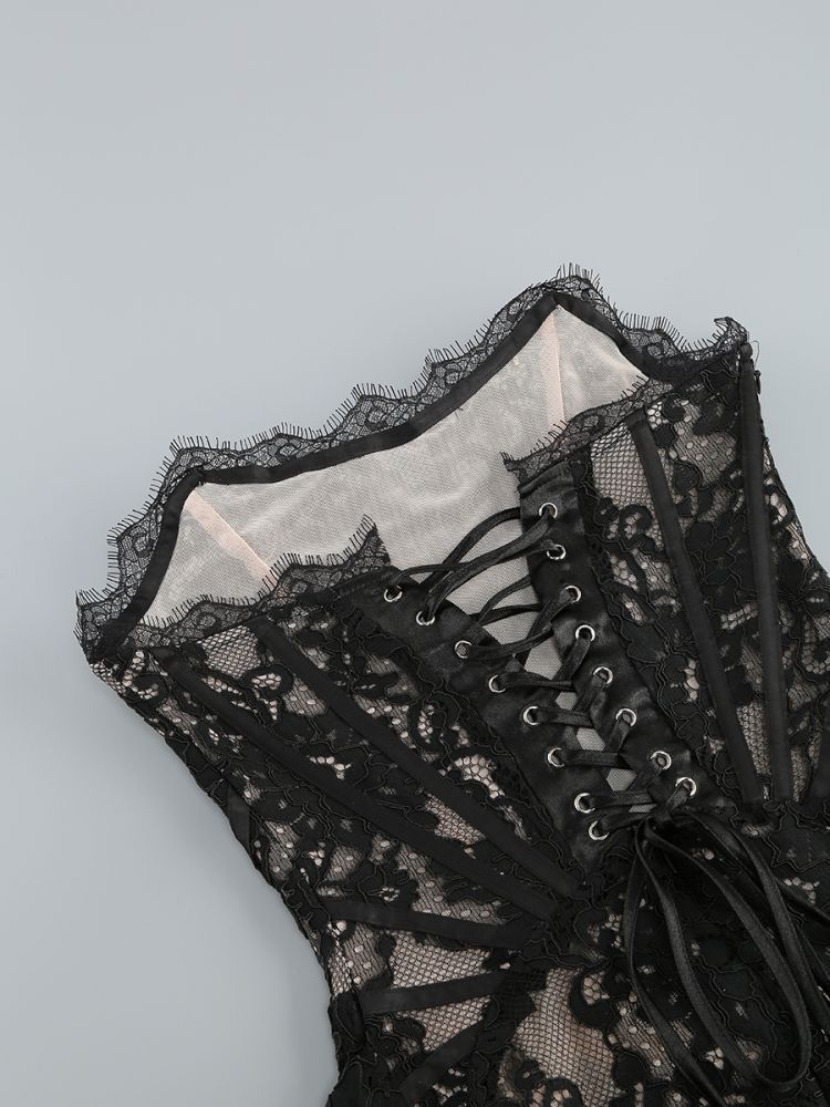 Strapless Lace Mini Dress - Orina
