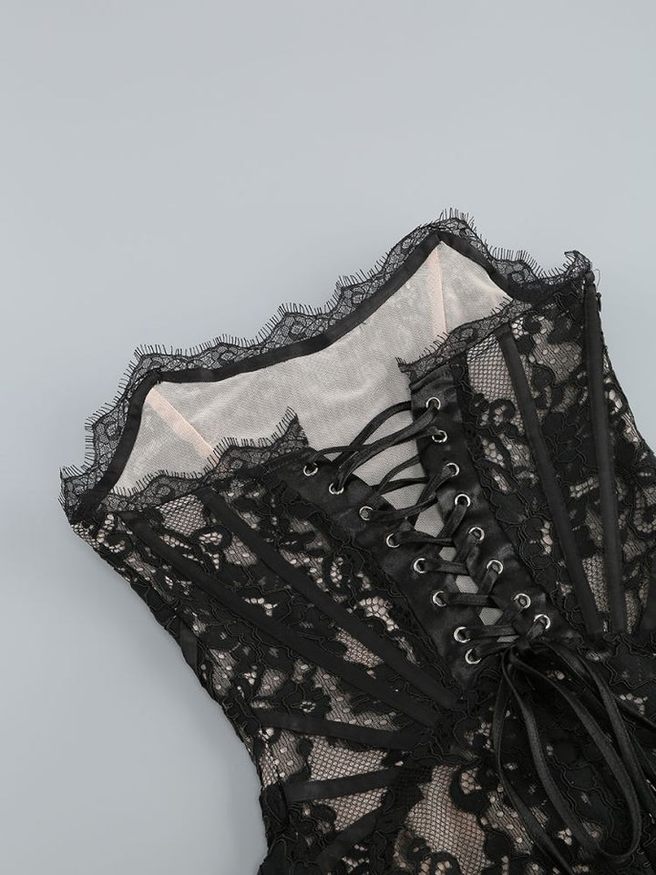 Strapless Lace Mini Dress - Orina