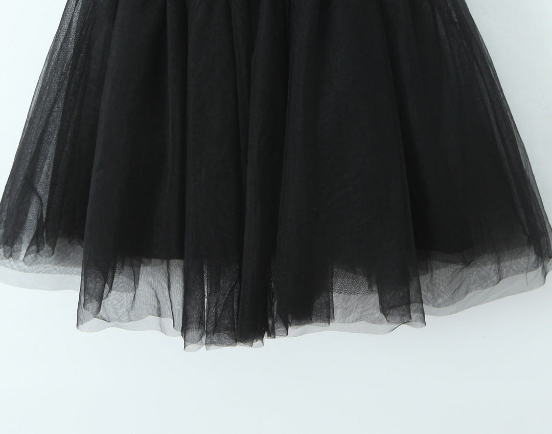 Ballerina mini dress with tulle design in A-line cut - Alicia