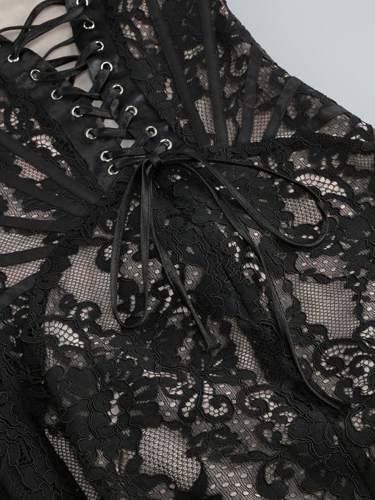 Strapless Lace Mini Dress - Orina