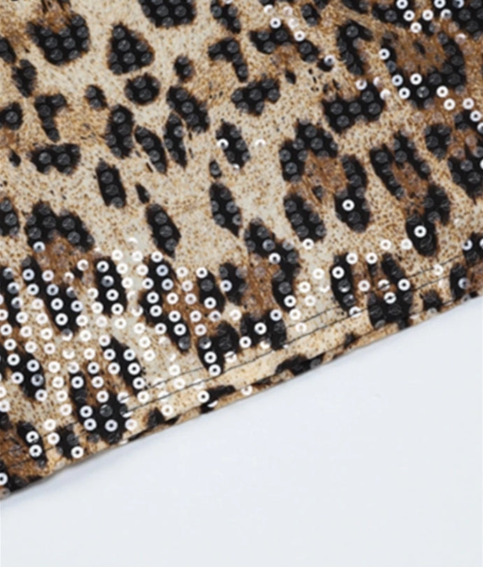 Leopard Sequin Mini Dress - Liza