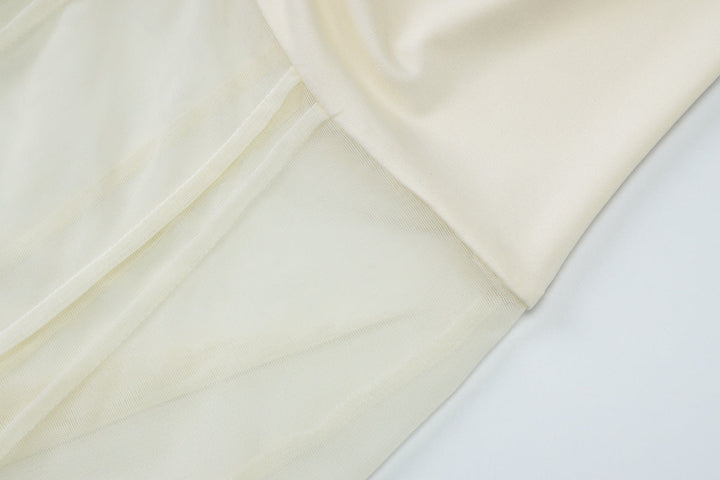 Chiffon Maxi Dress with Gathered Off-the-Shoulder Design - Delilah