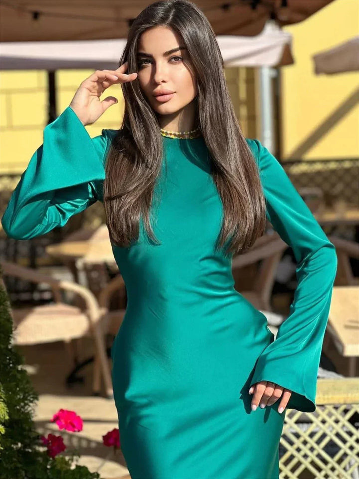 Satin maxi dress - Dekel