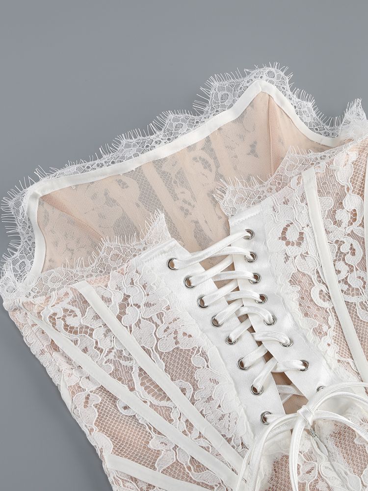 Strapless Lace Mini Dress - Orina