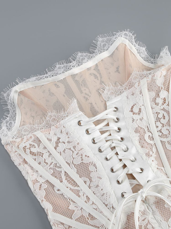 Strapless Lace Mini Dress - Orina