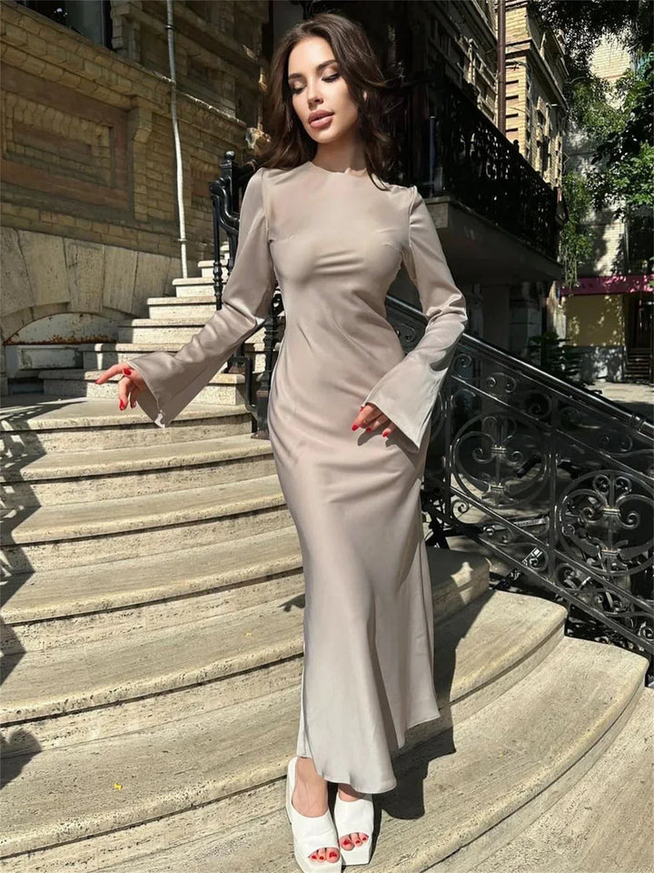 Satin maxi dress - Dekel