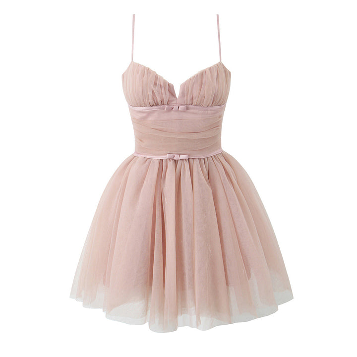 Ballerina mini dress with tulle design in A-line cut - Alicia