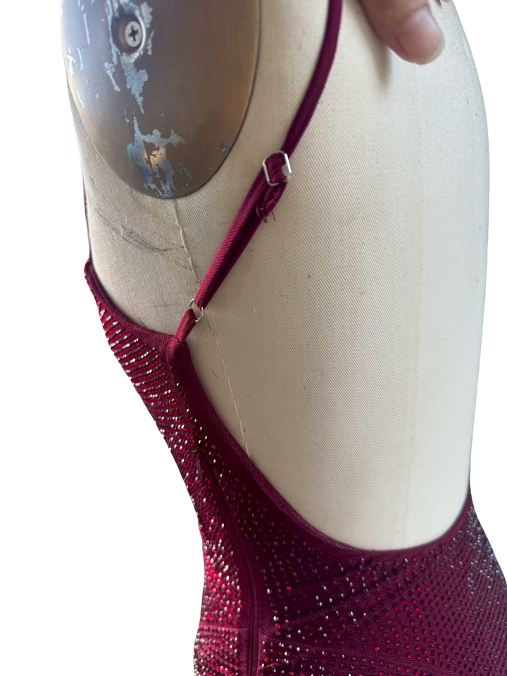 Fitted maxi dress with sparkling sequins and ruching - DIAN