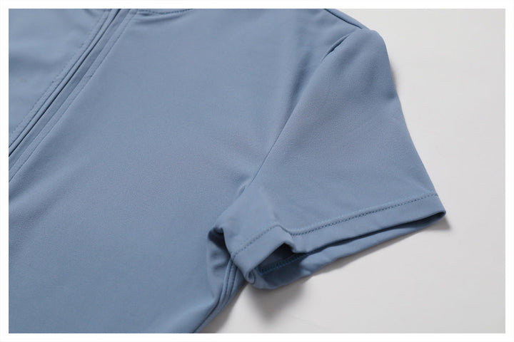 Short/long sporty fitted jumpsuit with shaping fabric and zipper closure - Andi