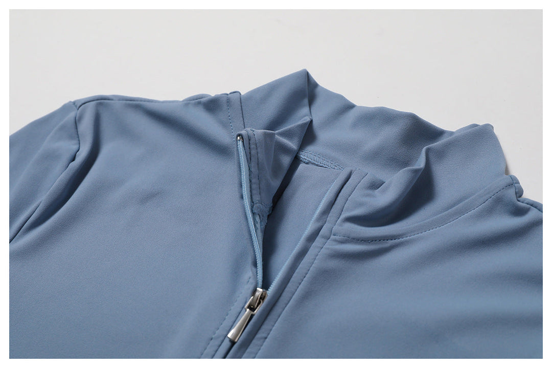 Short/long sporty fitted jumpsuit with shaping fabric and zipper closure - Andi