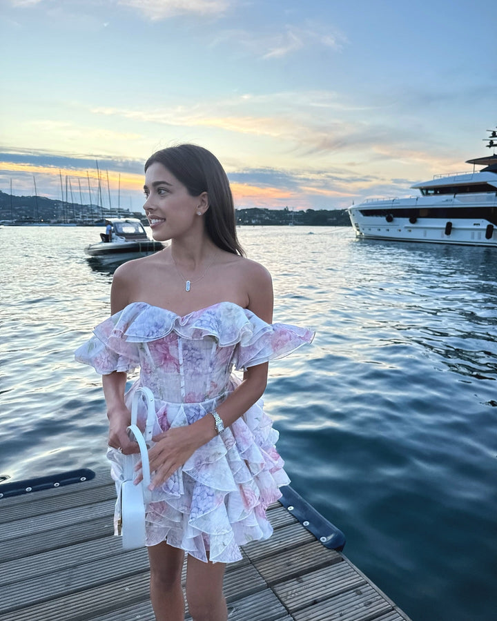 Floral Off-Shoulder Ruffled Mini Dress - Lisa