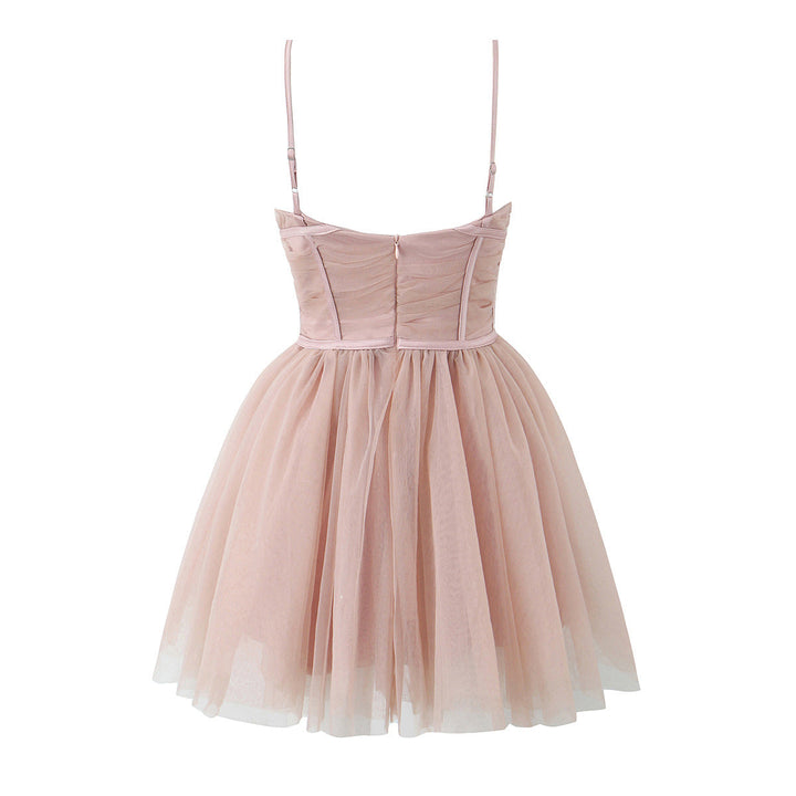 Ballerina mini dress with tulle design in A-line cut - Alicia