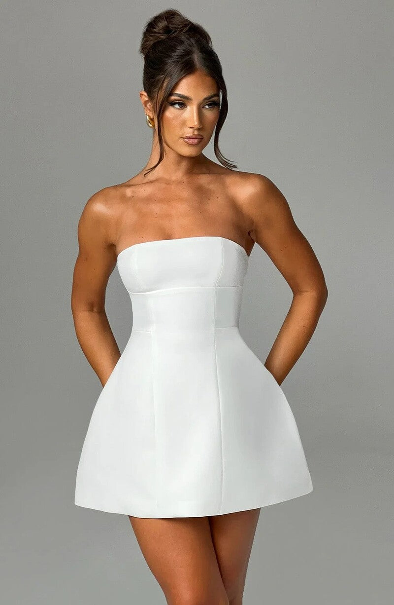 A-Line Strapless Mini Dress - Lola