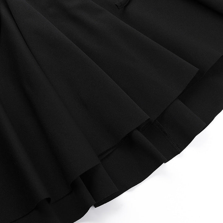 A-line mini dress with button decoration and chest tie - Marom